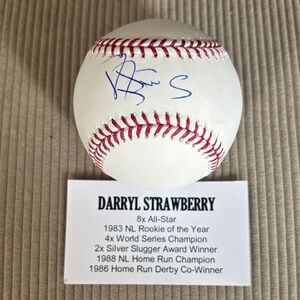 Daryl Strawberry Autographed Baseball with Signature